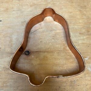 Bell Cookie Cutter Copper Metal Christmas Holiday 6"